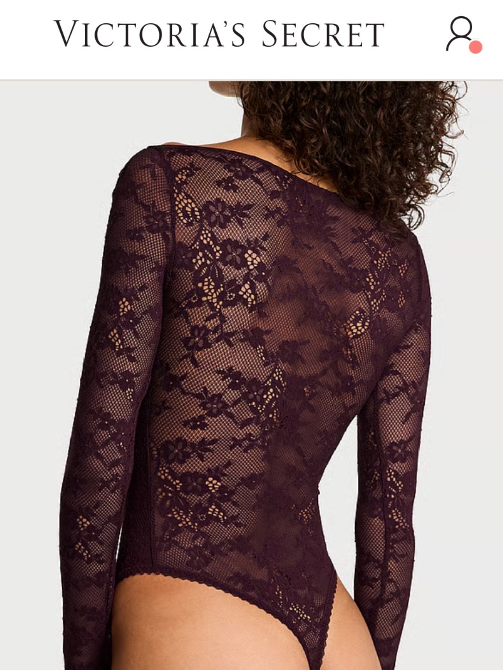 Victoria's Secret Navy Lace Scoop-Neck Bodysuit